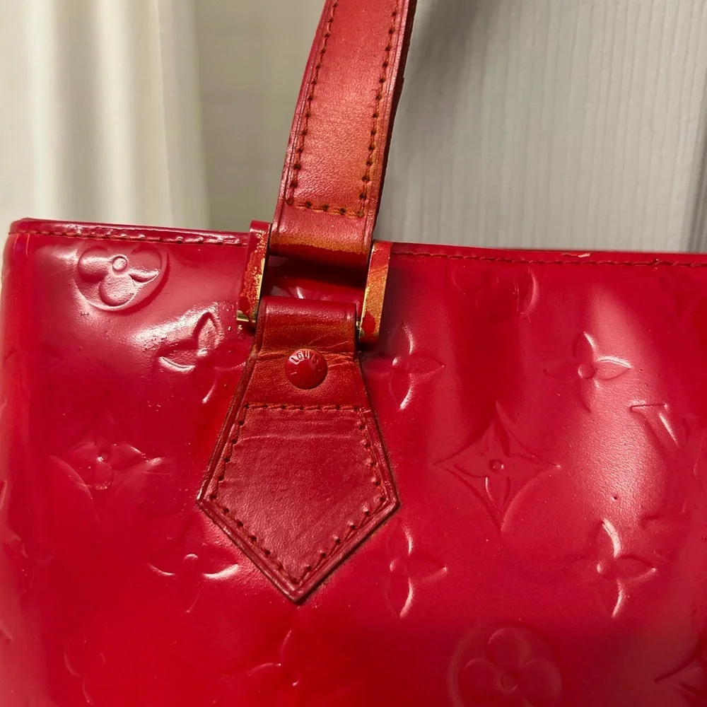 Louis Vuitton Glossy Cherry Red Monogram Tote - Picture 3 of 12